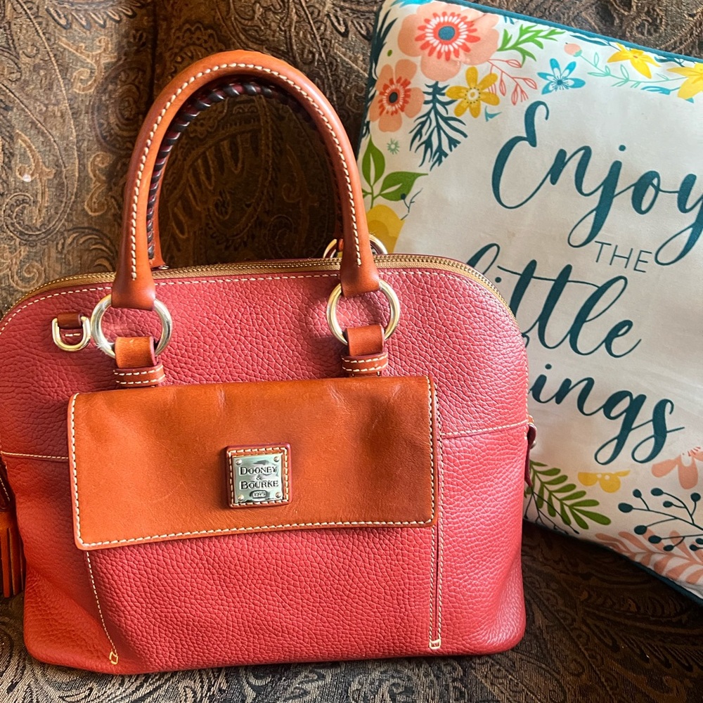 Dooney & Bourke Aubrey Satchel in Terracotta.